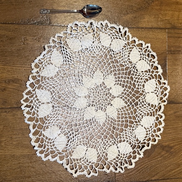 Other - Elegant White Crochet Doily Handmade